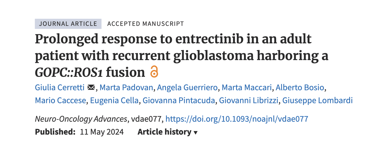 Vivek Subbiah: Picking that needle in haystack –> ROS1 fusion in Glioblastoma